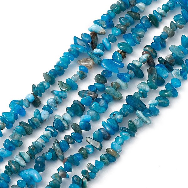

PandaHall Natural Apatite Beads Strands, Chip, 4.5~8.5x3.5~7x3~5mm, Hole: 1mm, about 290~300pcs/strand, 30.71''(78cm) Apatite Chip