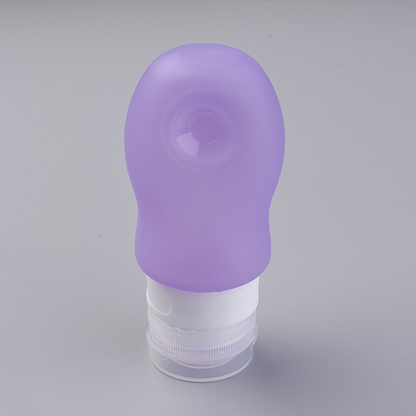 

PandaHall Creative Portable Silicone Points Bottling, Shower Shampoo Cosmetic Emulsion Storage Bottle, Lilac, 109x49mm, Capacity: about 60ml..., Purple