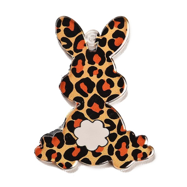 

PandaHall Printed Transparent Acrylic Pendants, Rabbit, Moccasin, 40x29.5x2.5mm, Hole: 1.6mm Acrylic Rabbit Orange