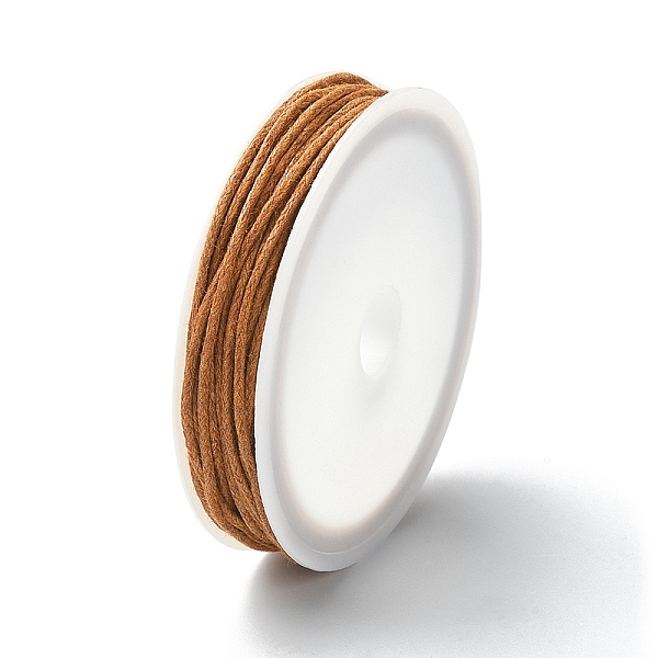 

PandaHall 6.8M Waxed Cotton Cords, Multi-Ply Round Cord, Macrame Artisan String for Jewelry Making, Sienna, 1mm, about 7.44 Yards(6.8m)/Roll..., Brown