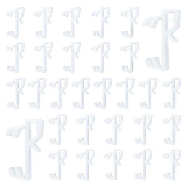

PandaHall Gorgecraft 40Pcs Plastic Valance Clips, Window Blind Clips, Shutters Accessories, White, 31x17x9.5mm, Hole: 10x5mm, 40Pcs/Bag...