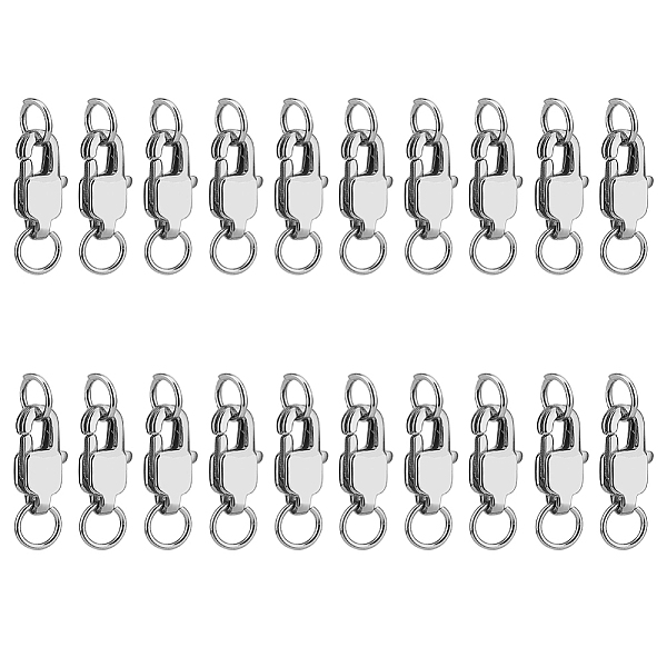 

PandaHall DICOSMETIC 20Pcs Stainless Steel Lobster Claw Clasps, for Jewelry Making, Stainless Steel Color, 15mm Stainless Steel