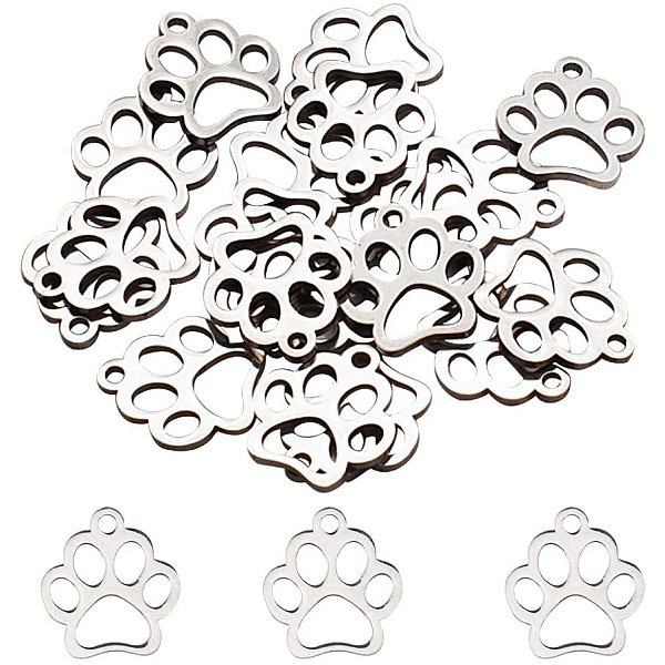

PandaHall PH 20Pcs Stainless Steel Charms Dog Paw Prints Pendants High Polish Jewelry Charms for DIY Crafting and Jewelry Making 304...