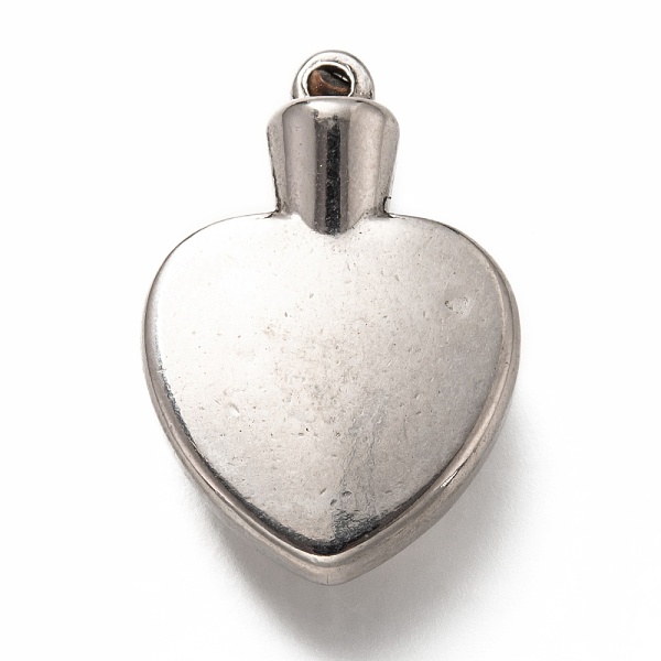 

PandaHall 304 Stainless Steel Pendants, Heart, Stainless Steel Color, 28x19x7.5mm, Hole: 1.8mm 304 Stainless Steel Heart