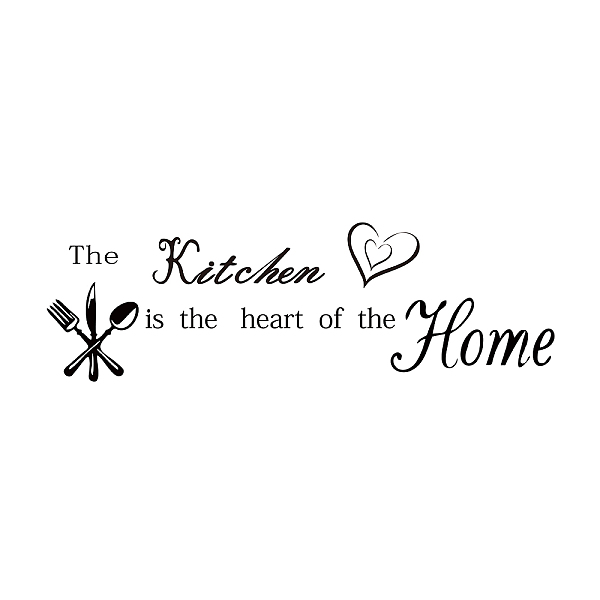 

PandaHall SUPERDANT 1 Sheet Kitchen Home Quotes Wall Stickers Vinyl Wall Decor Stickers DIY Saying Wall Art Decal Sticker Home Decoration..., Black