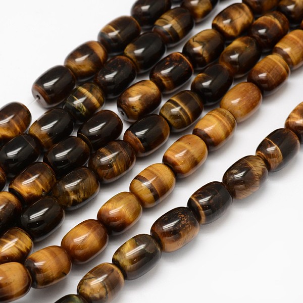 

PandaHall Natural Tiger Eye Barrel Beads Strands, 20x15mm, Hole: 1mm, about 20pcs/strand, 15.3 inch. Tiger Eye Barrel