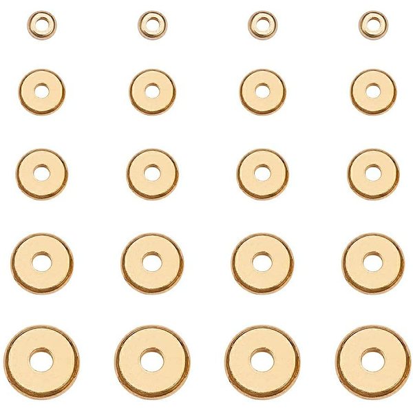 

PandaHall Brass Spacer Beads, Disc, Golden, 7.4x7.2x1.7cm, 250pcs/box Brass Disc