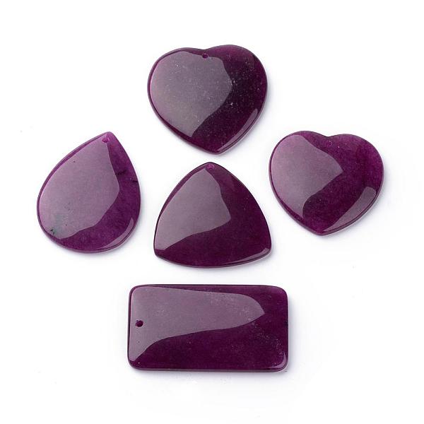 

PandaHall Dyed Natural Gemstone Pendants, Mixed Shape, Purple, 48~67x35~48x6.5~7.5mm, Hole: 1.5~2mm Natural Gemstone Mixed Shapes Purple