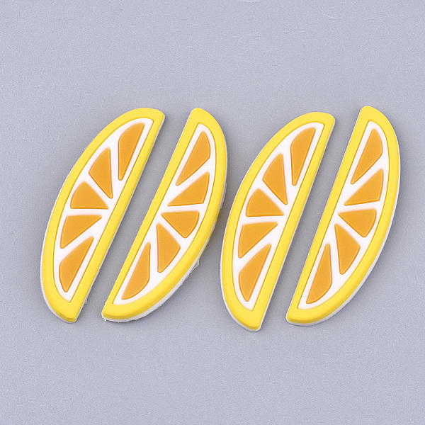 

PandaHall PVC Plastic Cabochons, Orange, Yellow, 16.5x60x5mm Plastic Fruit Yellow