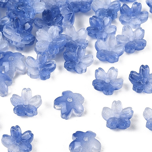 Bouchon à perle de verre transparent à dégradé de couleurs