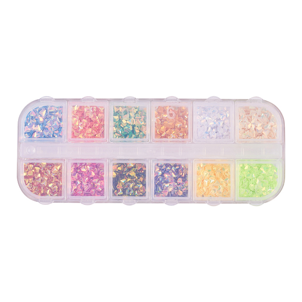 

PandaHall Laser Shining Nail Art Glitter, Manicure Sequins, DIY Sparkly Paillette Tips Nail, Diamond Shape, Mixed Color, 3.5x3.5x0.7mm..., Multicolor