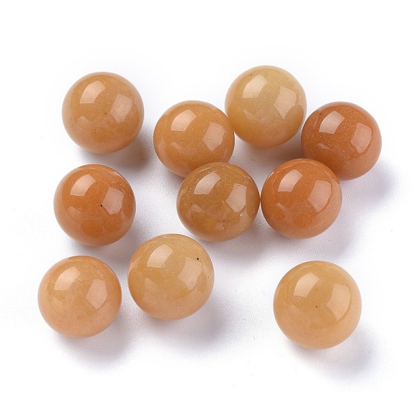 

PandaHall Natural Topaz Jade Beads, Gemstone Sphere, No Hole/Undrilled, Round, 17.5~18mm Topaz Jade Round