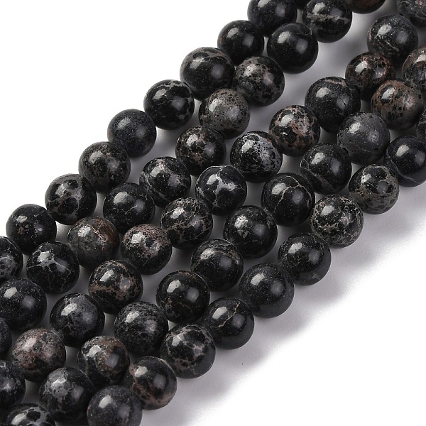 Brins de perles de jaspe impérial/régalite naturelle teintée/jaspe sédimentaire marin