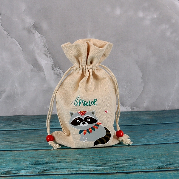 

PandaHall Printed Rectangle Cotton Storage Bags, Drawstring Pouches Packaging Bag, Red Panda, 23x15cm Cloth Other Animal