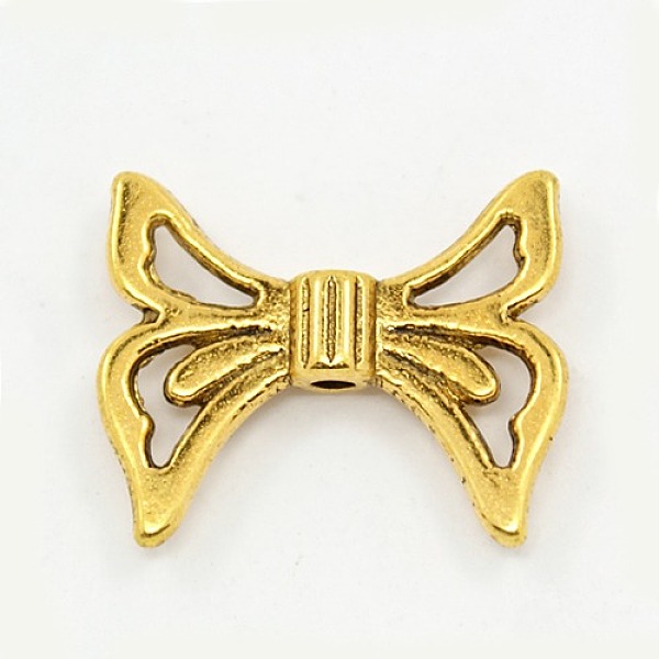 

PandaHall Tibetan Style Alloy Beads, Cadmium Free & Nickel Free & Lead Free, Butterfly, Antique Golden, about 20mm long, 17mm wide, 4mm...