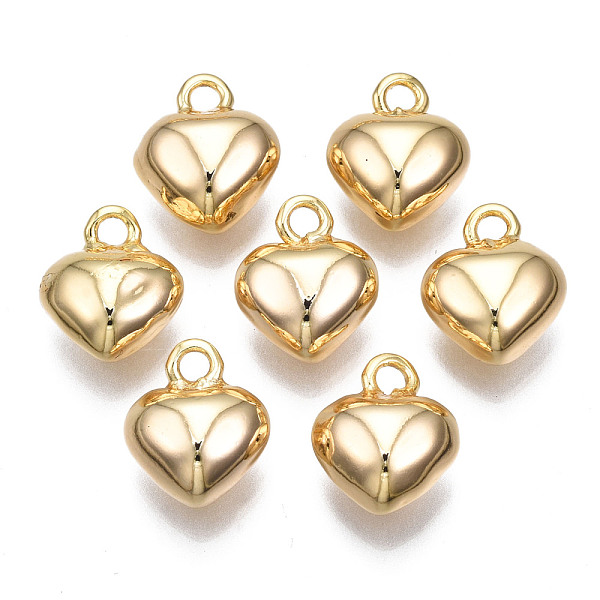 

PandaHall Brass Charms, Cadmium Free & Nickel Free & Lead Free, Heart, Real 18K Gold Plated, 12x10x6mm, Hole: 1.6mm Brass Heart