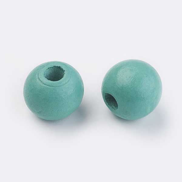 

PandaHall Natural Wood European Beads, Dyed, Round, Dark Cyan, 12x11mm, Hole: 4mm, about 960pcs/500g Wood Round Cyan