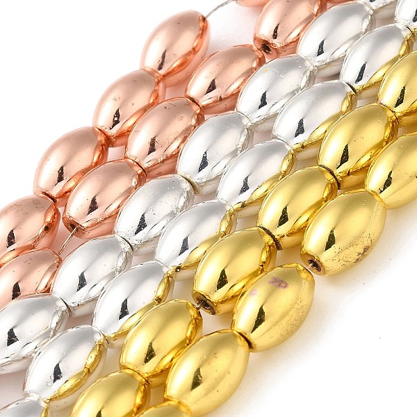 

PandaHall Electroplated Synthetic Magnetic Hematite Beads Strands, Oval, Mixed Color, 13x8.5mm, Hole: 1mm, about 32pcs/strand, 16.14''(41cm)...