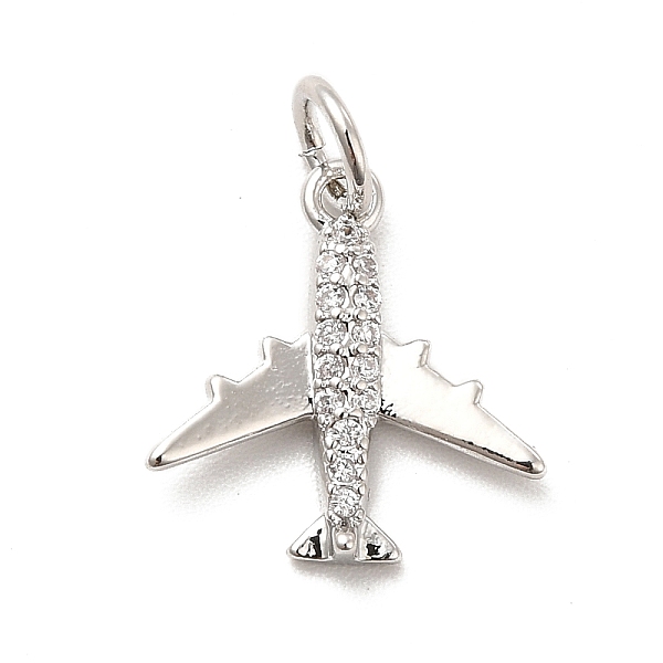 

PandaHall Rack Plating Brass Micro Pave Cubic Zirconia Charms, Passenger Plane Charm, Long—Lasting Plated, with Jump Rings, Cadmium Free &..., Clear