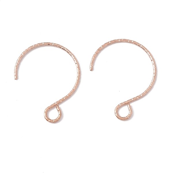 

PandaHall Ion Plating(IP) 316 Surgical Stainless Steel Earring Hooks, with Horizontal Loops, Rose Gold, 19x15mm, Hole: 3x2.6mm, 22 Gauge...