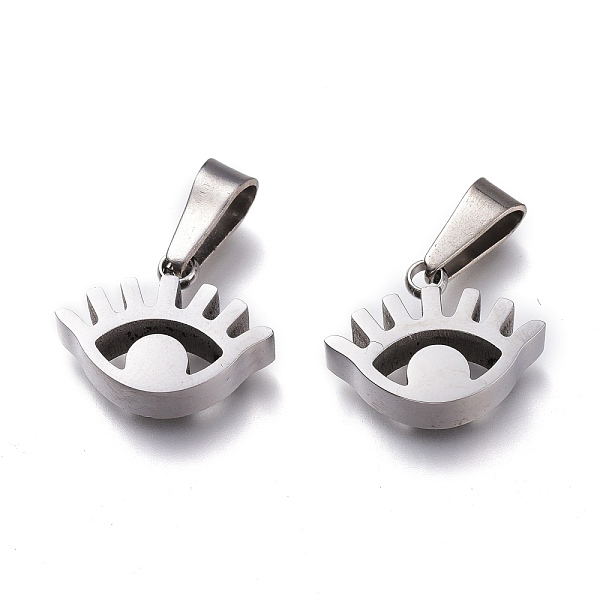 

PandaHall 304 Stainless Steel Pendants, Manual Polishing, Eye, Stainless Steel Color, 12x15x4mm, Hole: 6x2.5mm 304 Stainless Steel Eye