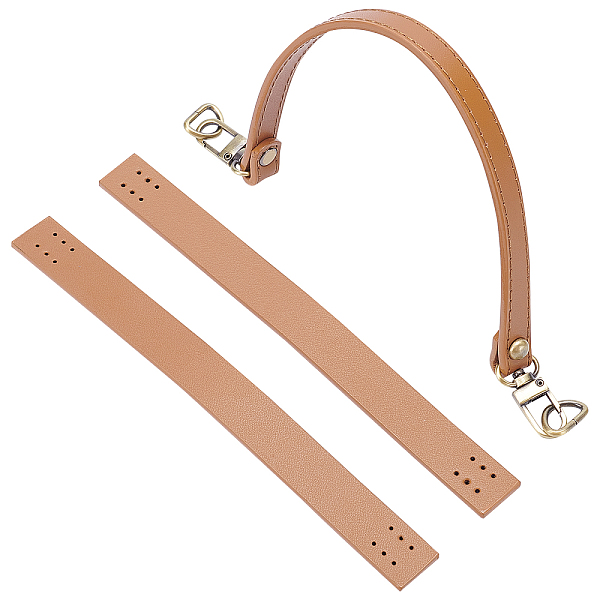 

PandaHall WADORN 2 Styles Leather Purse Straps, 33 cm Leather Bag Strap 19 cm Leather Purse Handle Sewing Bag Handle Replacement Shoulder..., Multicolor