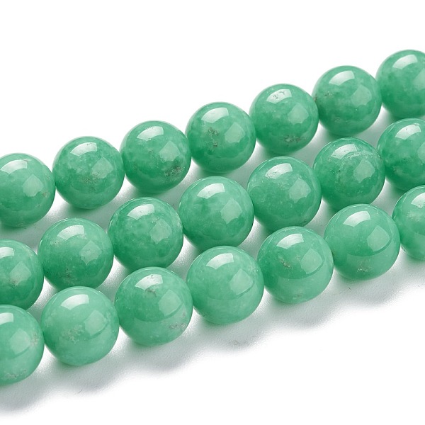 

PandaHall Natural Glass Beads Strands, Round, Spring Green, 10~10.5mm, Hole: 1mm, about 39pcs/strand, 15.47 inch(39.3cm) Natural Glass Round