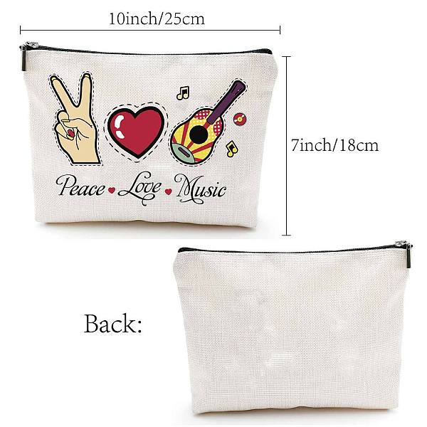 

PandaHall 12# Cotton-polyester Bag, Stroage Bag, Rectangle, Heart Pattern, 18x25cm Cloth Heart