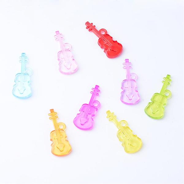 

PandaHall Transparent Acrylic Pendants, Violin, Mixed Color, 49.5x19x7mm, Hole: 4mm, about 170pcs/500g Acrylic Musical Instruments..., Multicolor