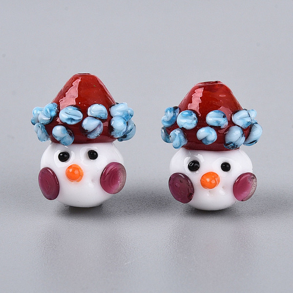 クリスマスの手作りランプワークビーズ