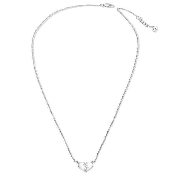 Tinysand Coeur Brisé 925 Colliers Pendentifs En Argent Sterling Avec Zircone Cubique