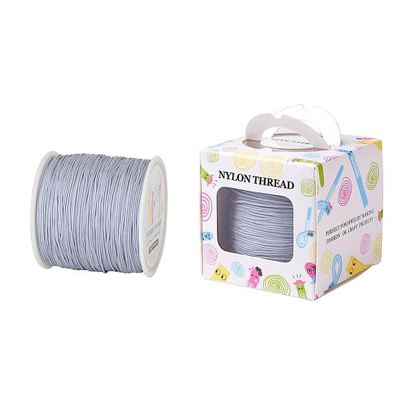 

PandaHall Nylon Thread, Dark Gray, 0.8mm, about 98.43yards/roll(90m/roll) Nylon Gray