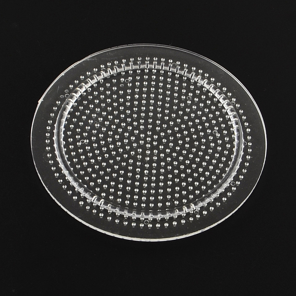 

PandaHall Flat Round Pegboards for 3x2.5mm Mini Fuse Beads, Clear, 85x2.5mm Plastic Flat Round Clear