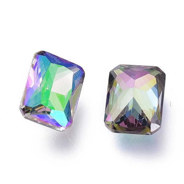 

PandaHall Cubic Zirconia Pointed Back Cabochons, Faceted Rectangle, Ghost Light, 8x6x3mm Cubic Zirconia Rectangle Gray