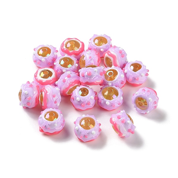 

PandaHall Opaque Acrylic Beads, with Enamel, Plum, 14~15x18~20x18~20mm, Hole: 2~3mm Acrylic Others Purple