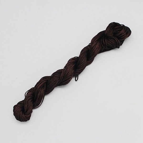 

PandaHall 22M Nylon Jewelry Thread, Nylon Cord for Bracelets Making, Coconut Brown, 1mm Nylon Brown