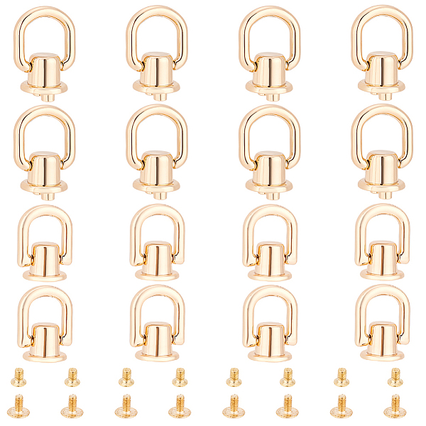

PandaHall Fingerinspire 16 Sets 2 Style Alloy D Ring Head Screwback Button, with Screw, Button Studs Rivets for Phone Case DIY, DIY Art...