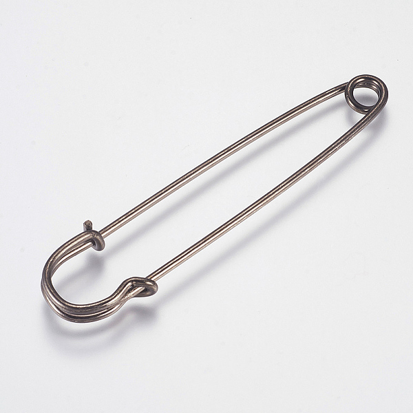

PandaHall Iron Brooch Findings, Kilt Pins, Gunmetal, 101x19mm, pin: 2mm Iron