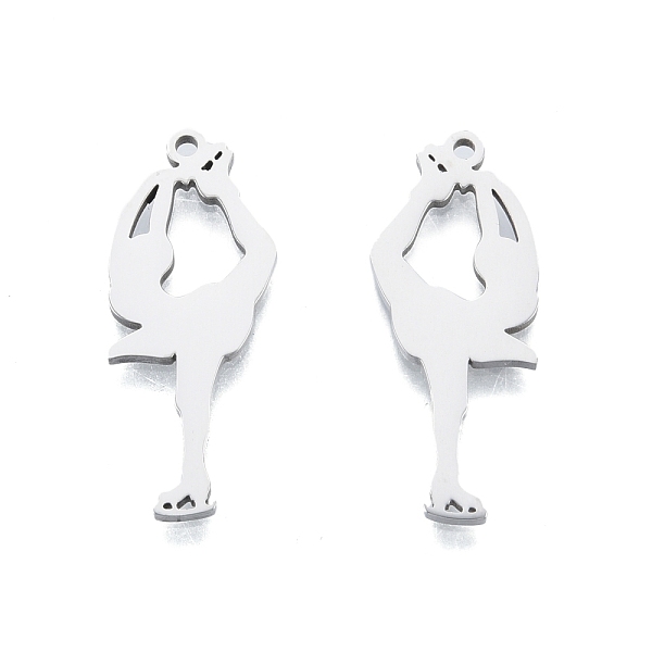 

PandaHall 201 Stainless Steel Pendant, Figure Skater, Stainless Steel Color, 30.5x12x1.5mm, Hole: 1.5mm 201 Stainless Steel Human