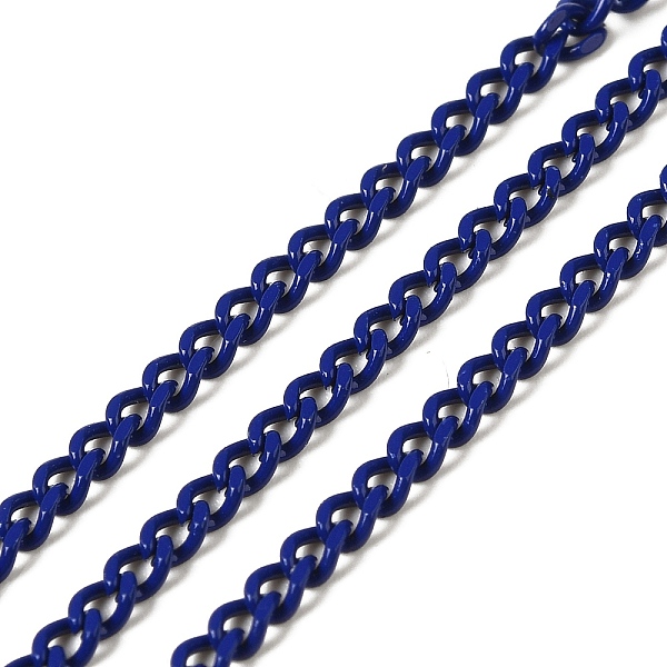 

PandaHall Spray Painted 304 Stainless Steel Curb Chains, with Spool, Unwelded, Blue, 3x2x0.6mm 304 Stainless Steel Blue