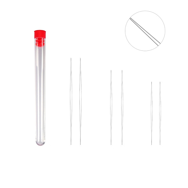 

PandaHall Stainless Steel Collapsible Big Eye Beading Needles, Seed Bead Needle, with Storage Tube, Red, 45~108x13mm, 7pcs/set Stainless...