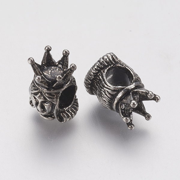 

PandaHall Ion Plating(IP) 304 Stainless Steel European Beads, Large Hole Beads, Queen, Antique Silver, 13x10x9mm, Hole: 4.5mm 304 Stainless...