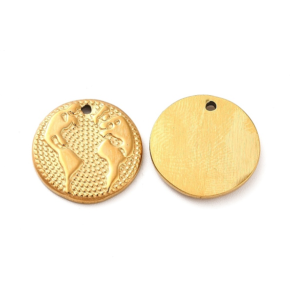 

PandaHall Ion Plating(IP) 304 Stainless Steel Pendants, Flat Round Charm, Golden, 15x2mm, Hole: 1.2mm 304 Stainless Steel Flat Round