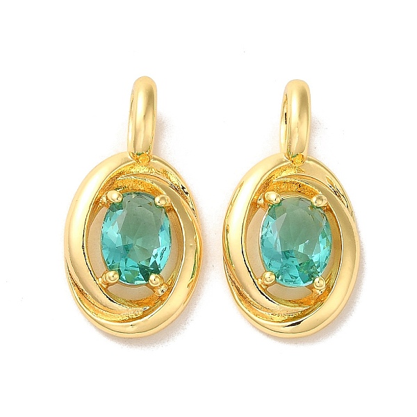 

PandaHall Brass Micro Pave Dark Cyan Cubic Zirconia Pendants, Oval, Real 18K Gold Plated, 22.5x11.5x5.5mm, Hole: 5x3mm Brass+Cubic Zirconia...