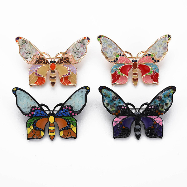 

PandaHall Butterfly Enamel Pin, Insect Alloy Brooch with Stickers for Backpack Clothes, Electrophoresis Black, Nickel Free & Lead Free..., Multicolor