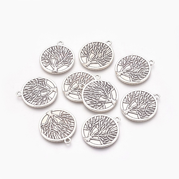 

PandaHall Flat Round with Tree of Life Tibetan Style Pendant Cabochon Settings, Lead Free & Nickel Free & Cadmium Free, Antique Silver, Tray...