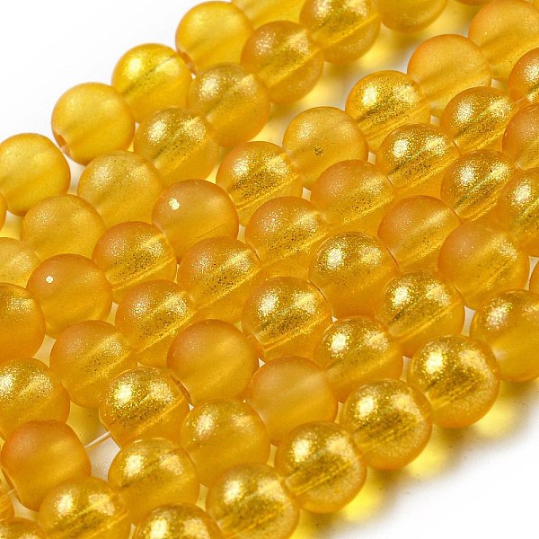 

PandaHall Spray Painted Glass Round Bead Strands, Orange, 6mm, Hole: 1.3~1.6mm, about 133pcs/strand, 31.4 inch Glass Round Orange
