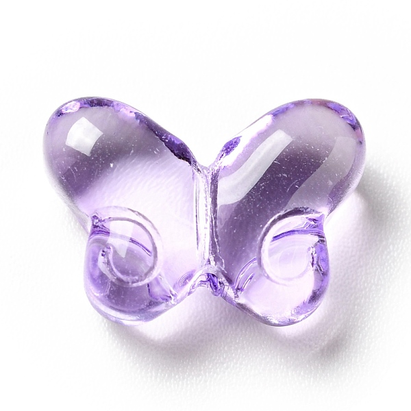 

PandaHall Transparent Baking Paint Glass Beads, Butterfly, Blue Violet, 10x14x5.5mm, Hole: 1mm Glass Butterfly