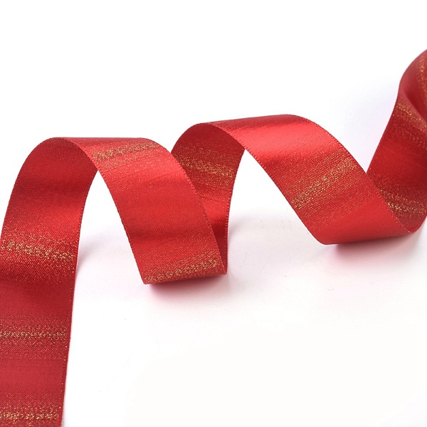 

PandaHall Double Face Polyester Satin Ribbons, FireBrick, 1 inch(25mm), about 100yards/roll(91.44m/roll) Polyester None Red