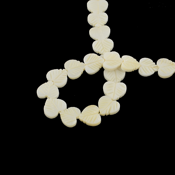 

PandaHall Heart Natural Sea Shell Beads Strands, 10~11x11~13x2~3mm, Hole: 0.5mm, about 35pcs/strand, 14.1 inch Other Sea Shell Heart